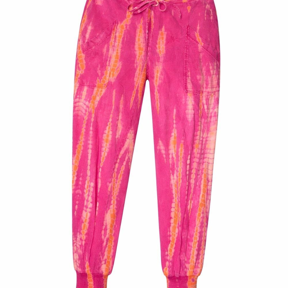 Abacaxi Tie-Dye Joggers Pink/Orange S-L — Boho Festival Dopamine Dressing